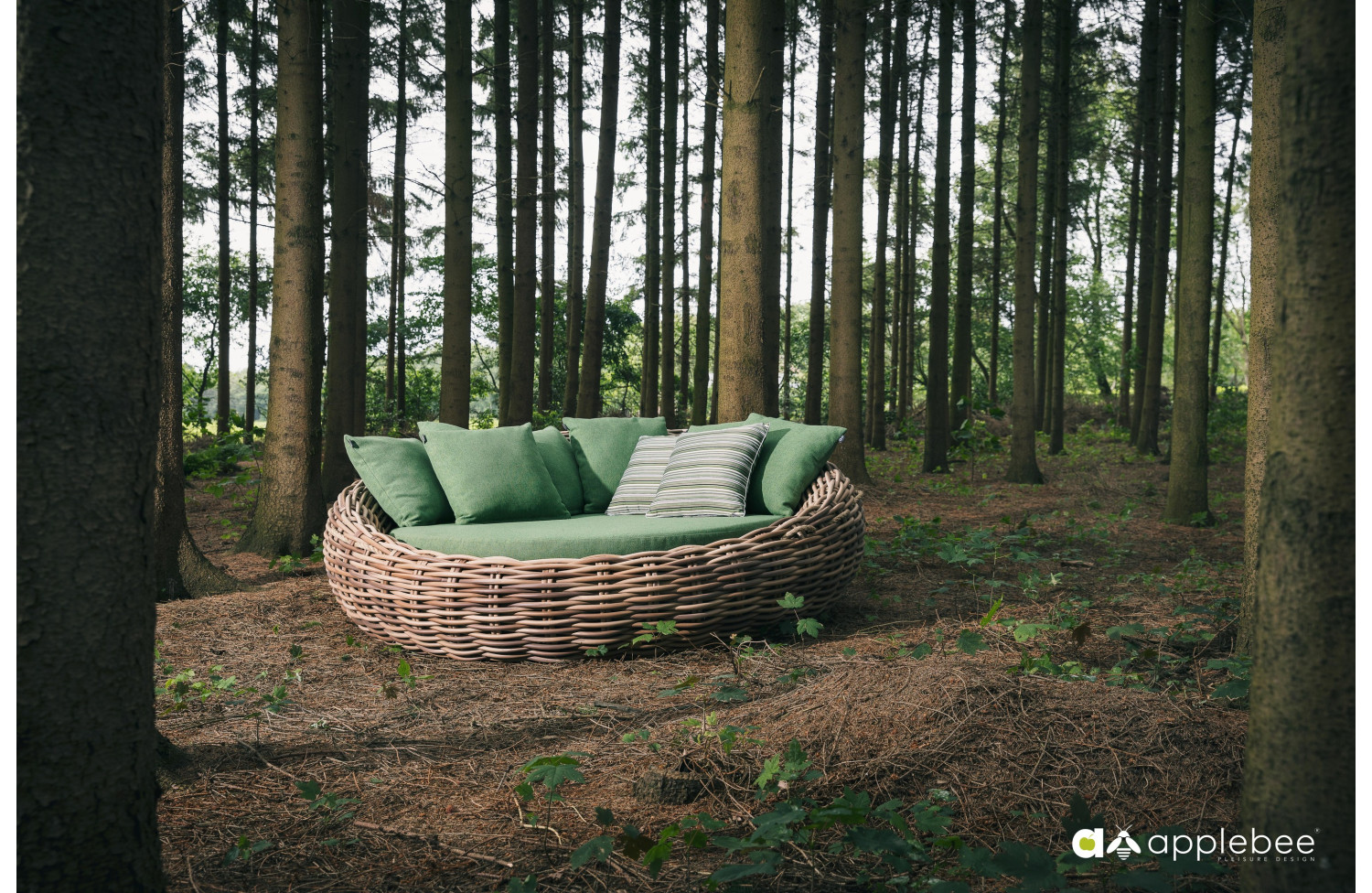 Sofa-Bed (with cushions) APPLE BEE COCOON 70000031 GREEN