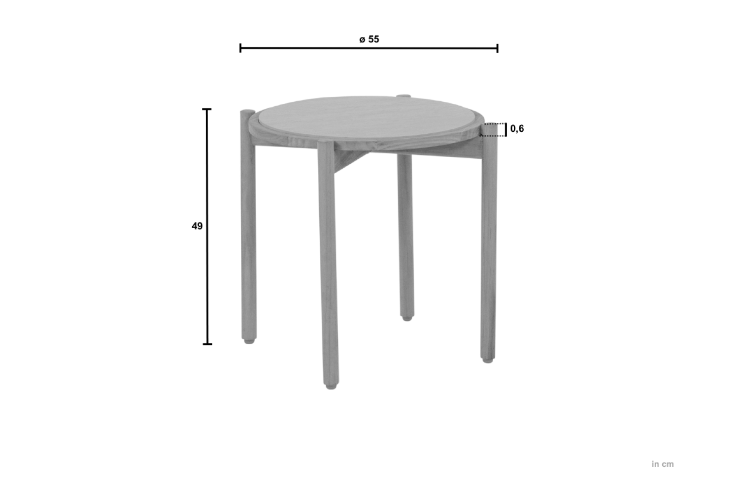 Round Coffee Table d.55 APPLE BEE ST.LUCIA 72000091