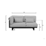 2-Seater Sofa with RIGHT armrest (with cuions) APPLE BEE SANTORIRNI ROPE 72000086