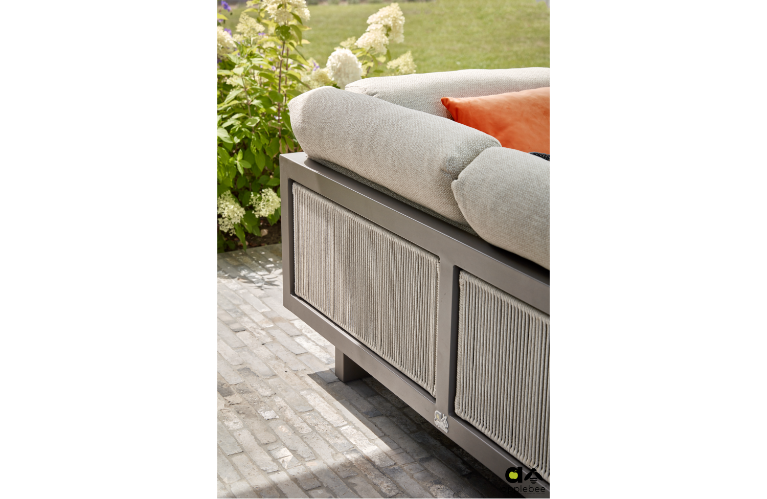 2-Seater Sofa with RIGHT armrest (with cuions) APPLE BEE SANTORIRNI ROPE 72000086