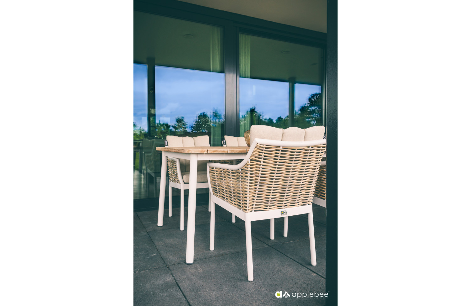 Dining Armchair (with cushions) APPLE BEE MILOU 70000661/WHITE