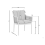 Dining Armchair (with cushions) APPLE BEE MILOU 70000661/WHITE