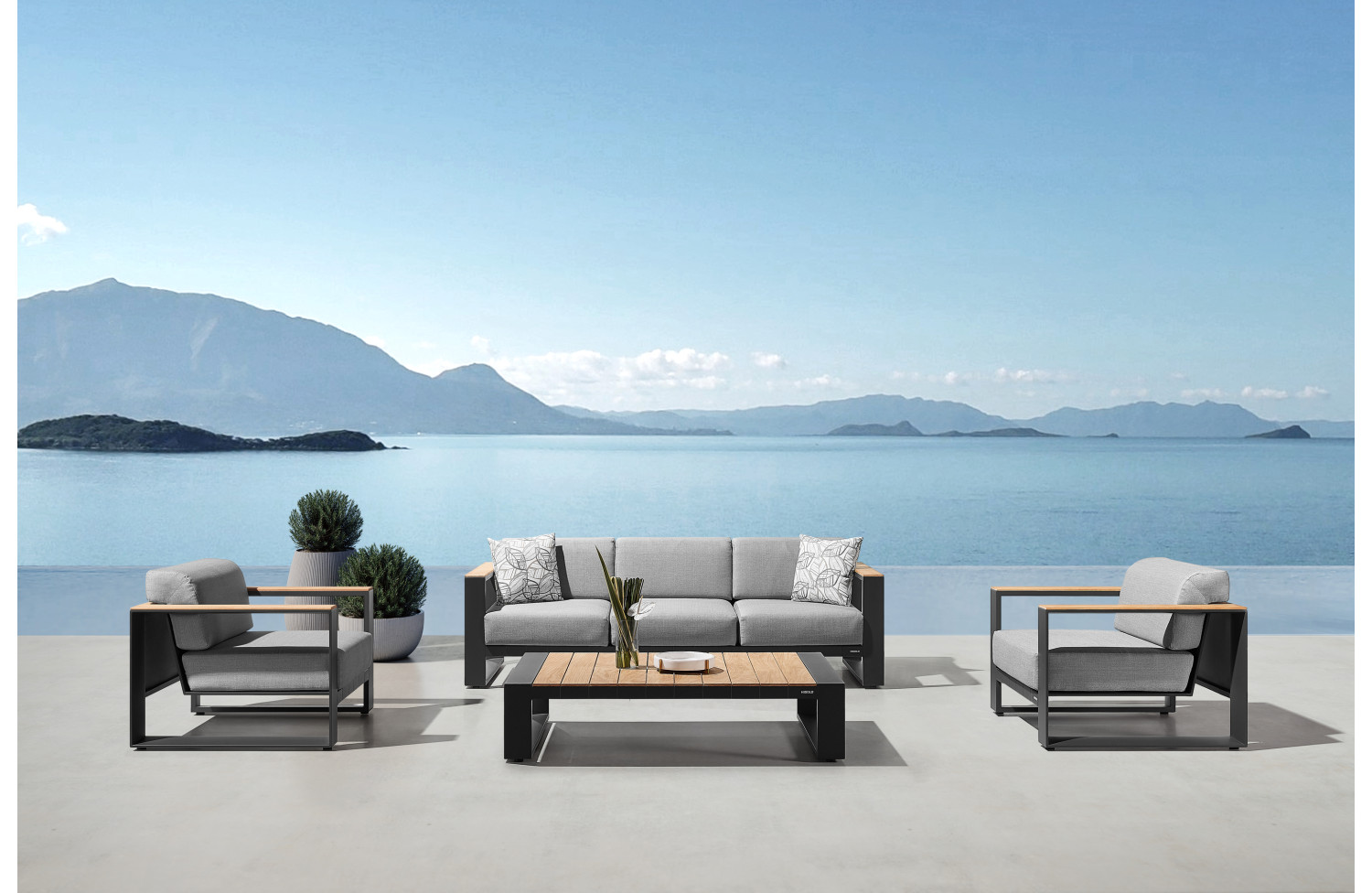 Lounge set ( with cushions) HIGOLD CAMBUSA 206220 / ANTHRACITE