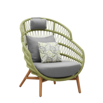 Lounge armchair high-back (with cushions) HIGOLD VASCA 301526 / GREEN