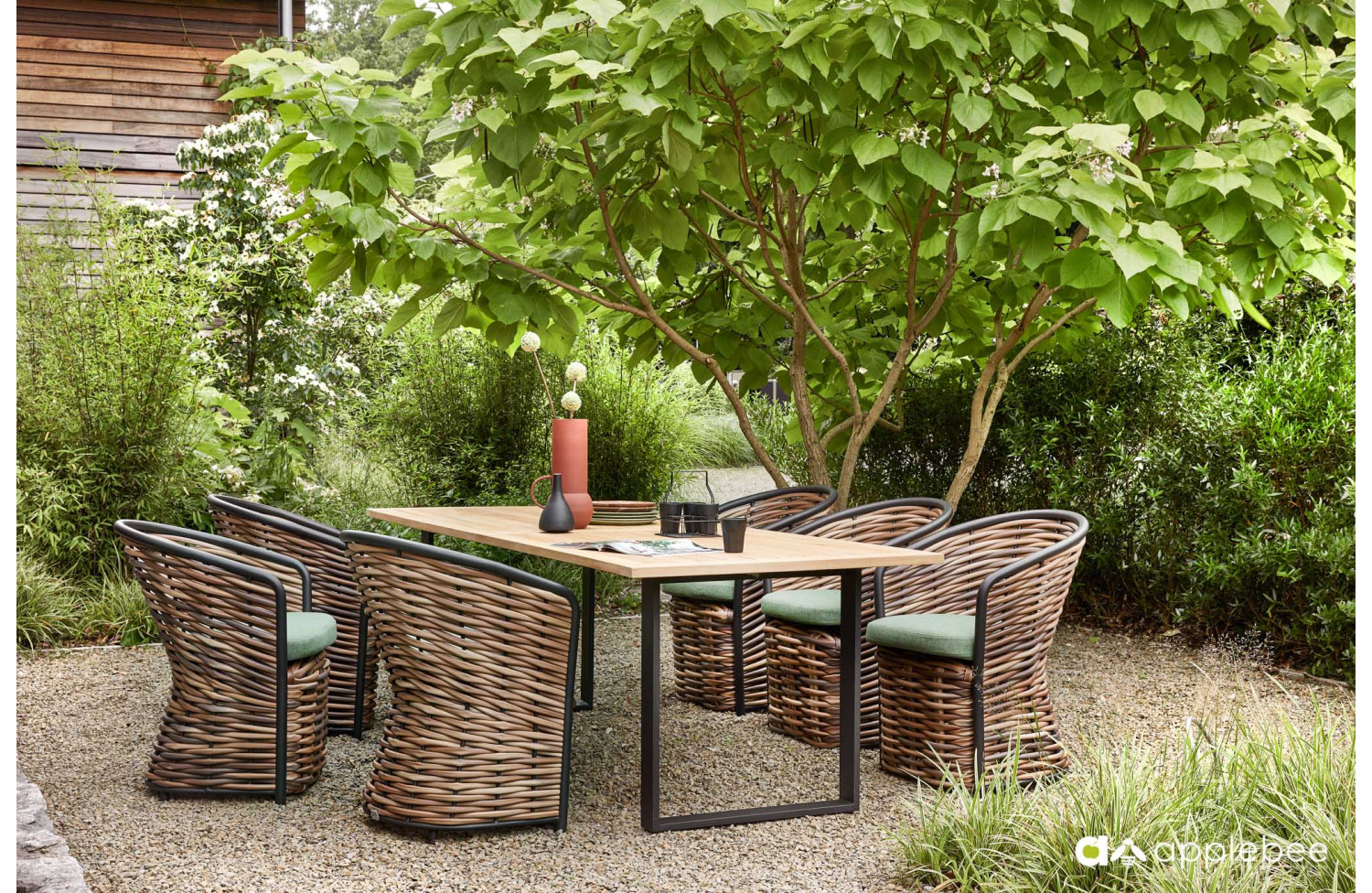 Dining Armchair (with cushions) APPLE BEE 70000032 GREEN