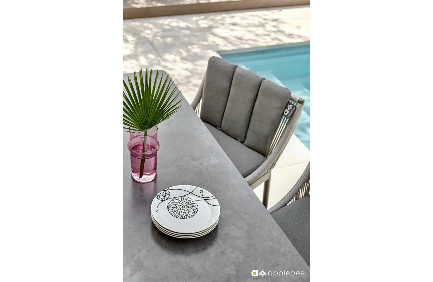 BIJOU Bar Stool (with cushions) APPLE BEE BIJOU 70001571 /TAUPE/GREY