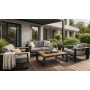 Lounge set ( with cushions) HIGOLD CAMBUSA 206210 / ANTHRACITE