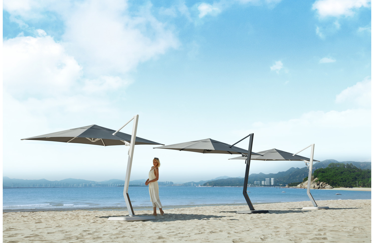 Parasol 3.0*3.0 HIGOLD WING WHITE/GREY 204911