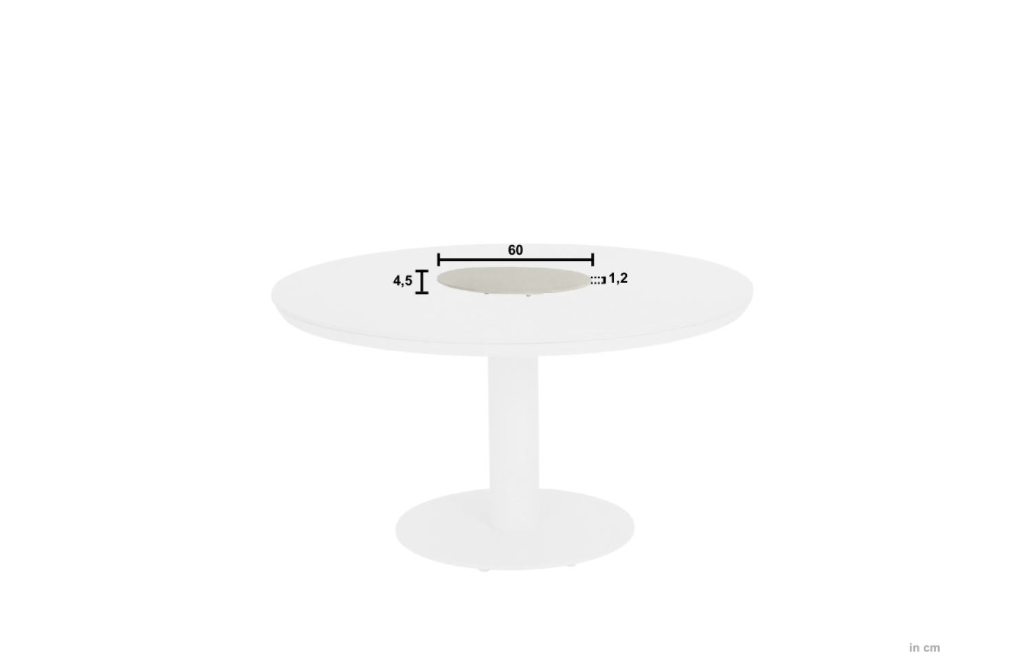 MELVILLE OYSTER "LAZY SUSAN" for dining table top APPLE BEE MELVILLE OYSTER 72000336