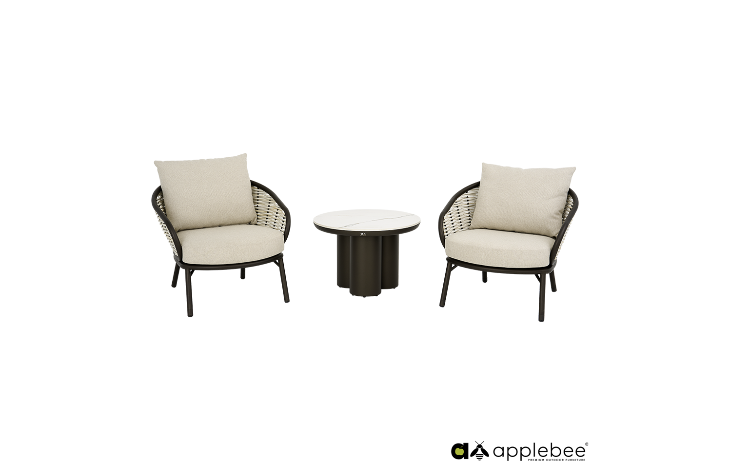 Lounge Armchair (with cushions) APPLE BEE PINE KEY 72000652 / BRONZE