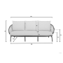3-Seater Sofa (with cushions) APPLE BEE PINE KEY 72000654 / BRONZE