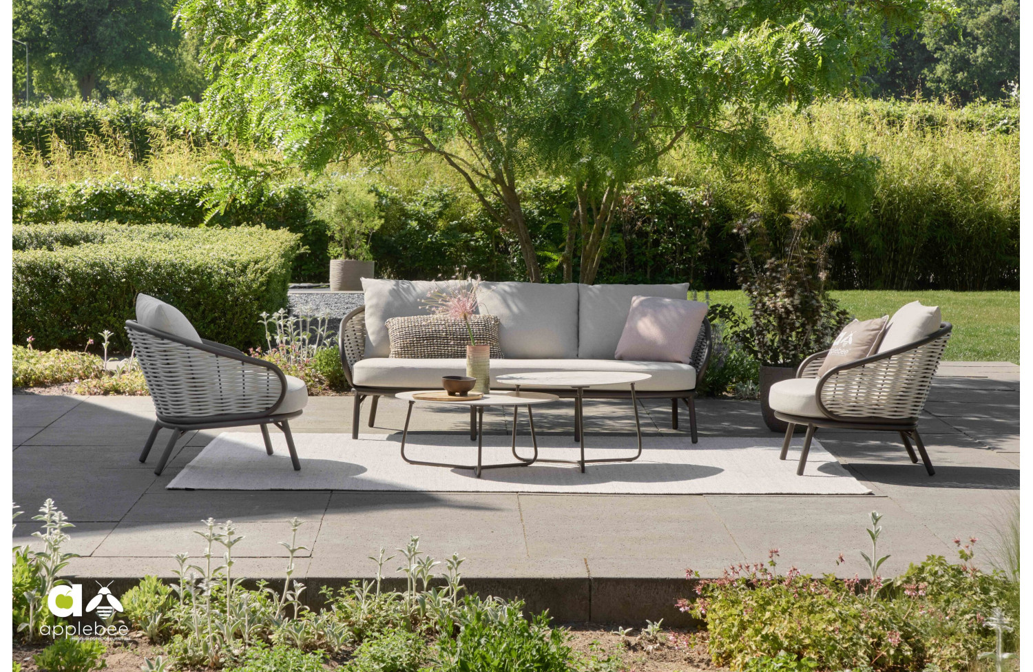 3-Seater Sofa (with cushions) APPLE BEE PINE KEY 72000654 / BRONZE