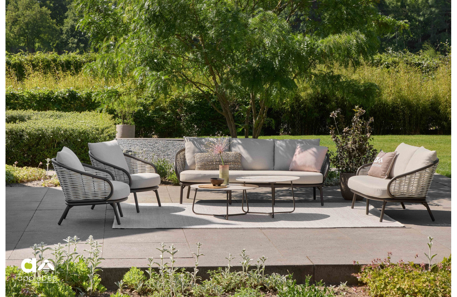 3-Seater Sofa (with cushions) APPLE BEE PINE KEY 72000654 / BRONZE