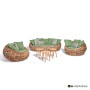 Sofa 3-osobowa (z poduszkami) APPLE BEE COCOON 18011B1-SF GREEN