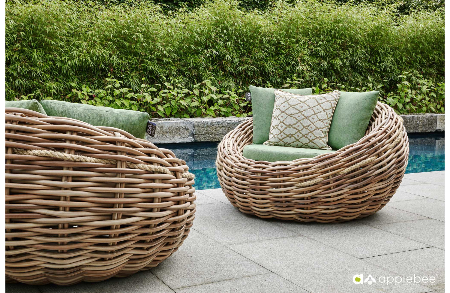 Sofa 3-osobowa (z poduszkami) APPLE BEE COCOON 18011B1-SF GREEN