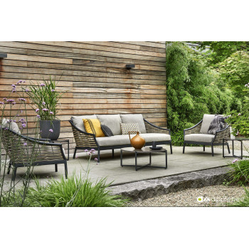 Sofa 3-osobowa (z poduszkami) APPLE BEE MILOU 18101B1-SF/ BLACK