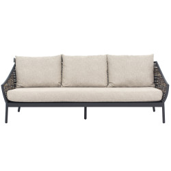 Sofa 3-osobowa (z poduszkami) APPLE BEE MILOU 18101B1-SF/ BLACK