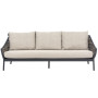Sofa 3-osobowa (z poduszkami) APPLE BEE MILOU 18101B1-SF/ BLACK
