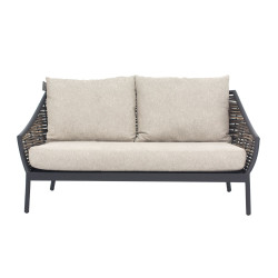 Sofa 2-osobowa (z poduszkami) APPLE BEE MILOU 72000242/BLACK