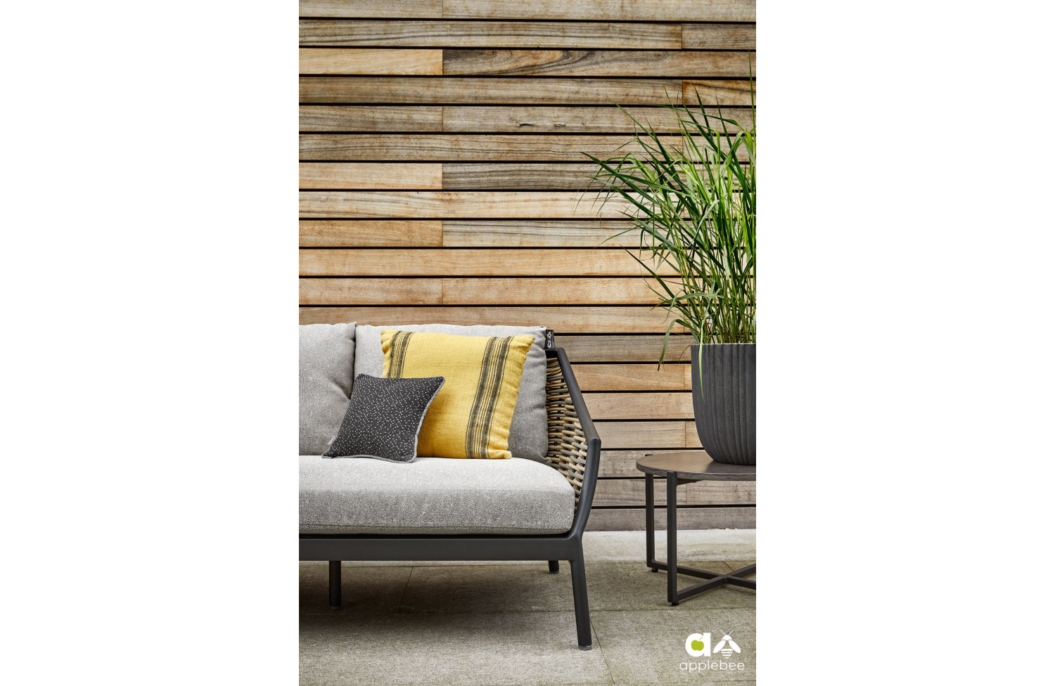 Sofa 2-osobowa (z poduszkami) APPLE BEE MILOU 72000242/BLACK