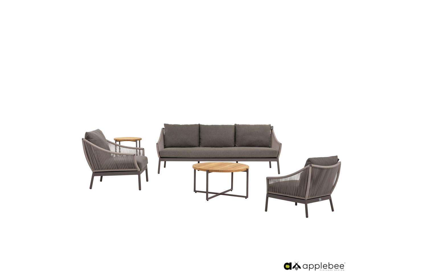 Fotel (z poduszkami) APPLE BEE BIJOU 70001567 /TAUPE/GREY