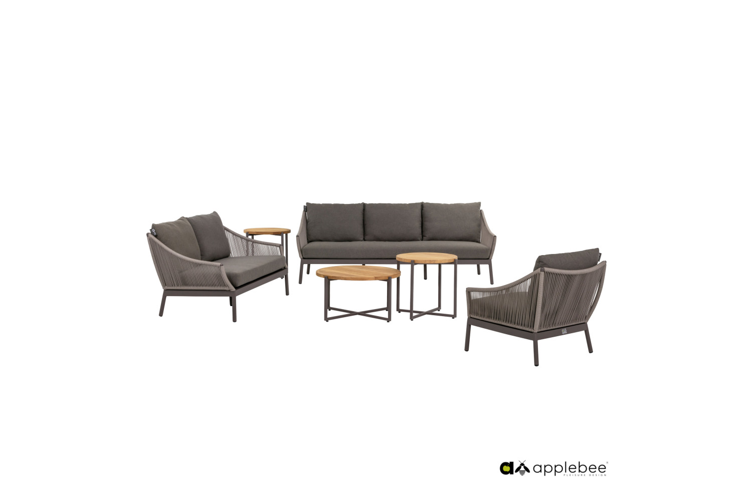 Fotel (z poduszkami) APPLE BEE BIJOU 70001567 /TAUPE/GREY