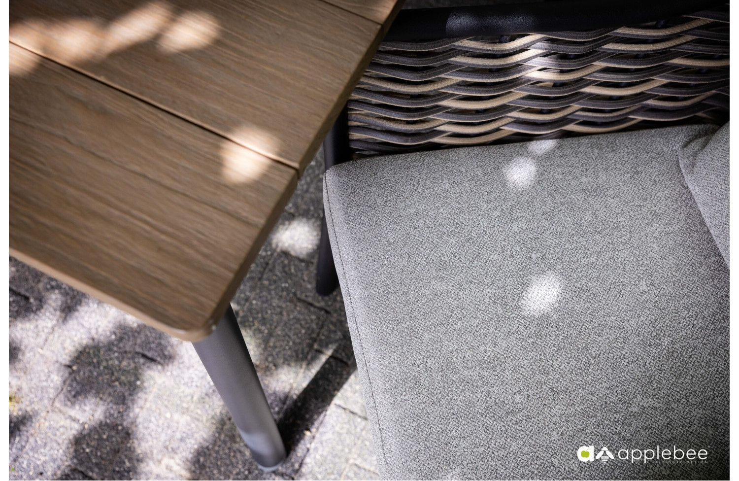 Stół do Jadalni 240 (teak) APPLE BEE MILOU 70000037 /BLACK