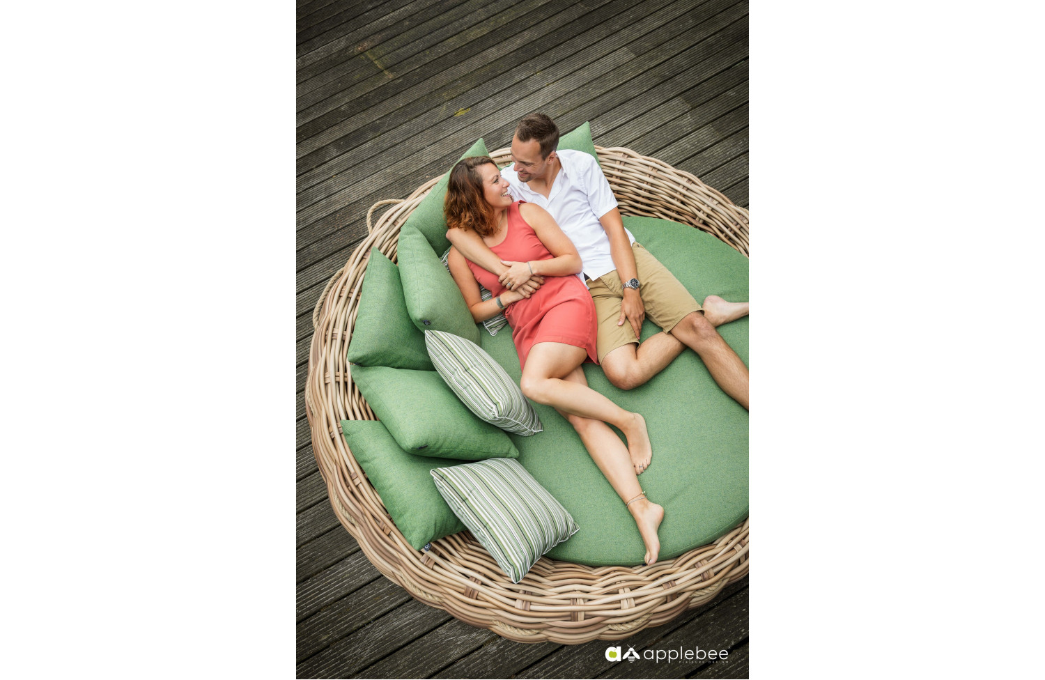 Sofa-Łóżko (z poduszkami) APPLE BEE COCOON 70000031 GREEN