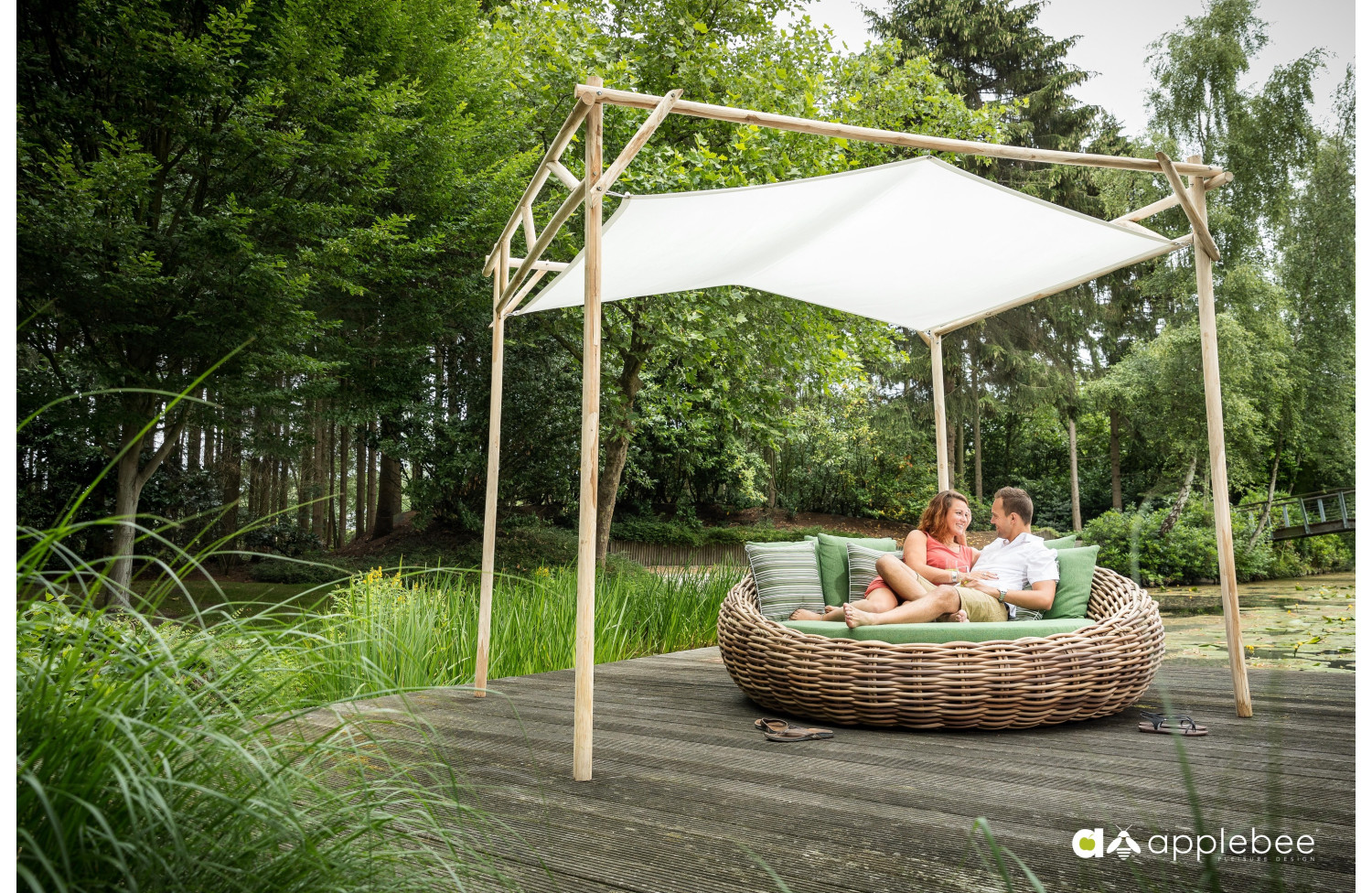 Sofa-Łóżko (z poduszkami) APPLE BEE COCOON 70000031 GREEN