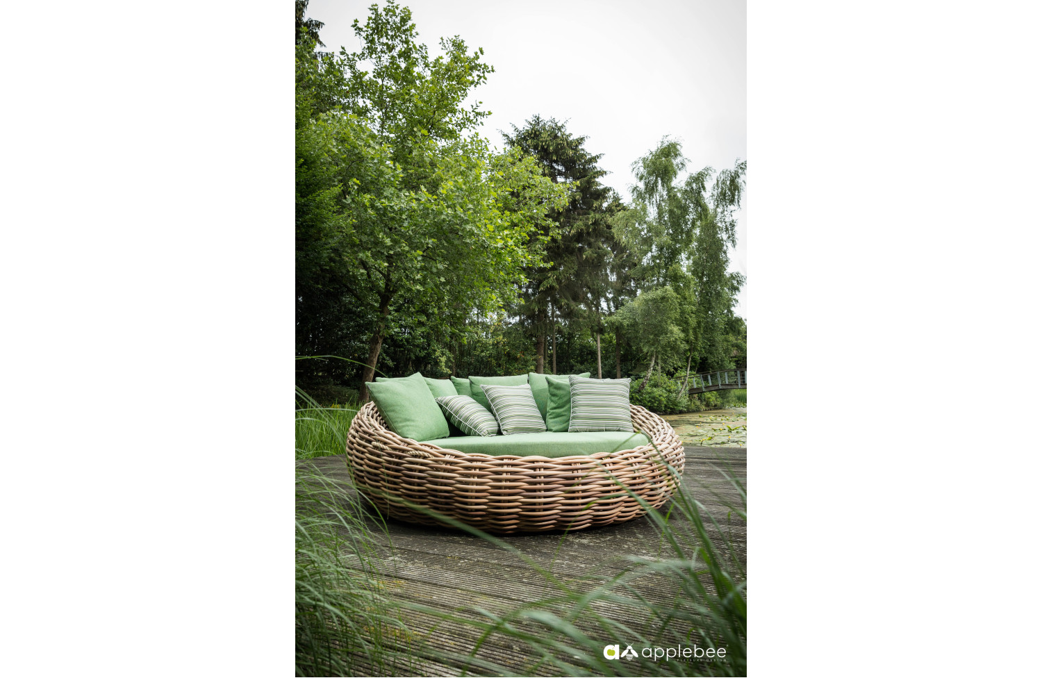 Sofa-Łóżko (z poduszkami) APPLE BEE COCOON 70000031 GREEN