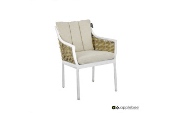 Krzesło z podłokietnikami. (z poduszek) APPLE BEE MILOU 70000661/WHITE