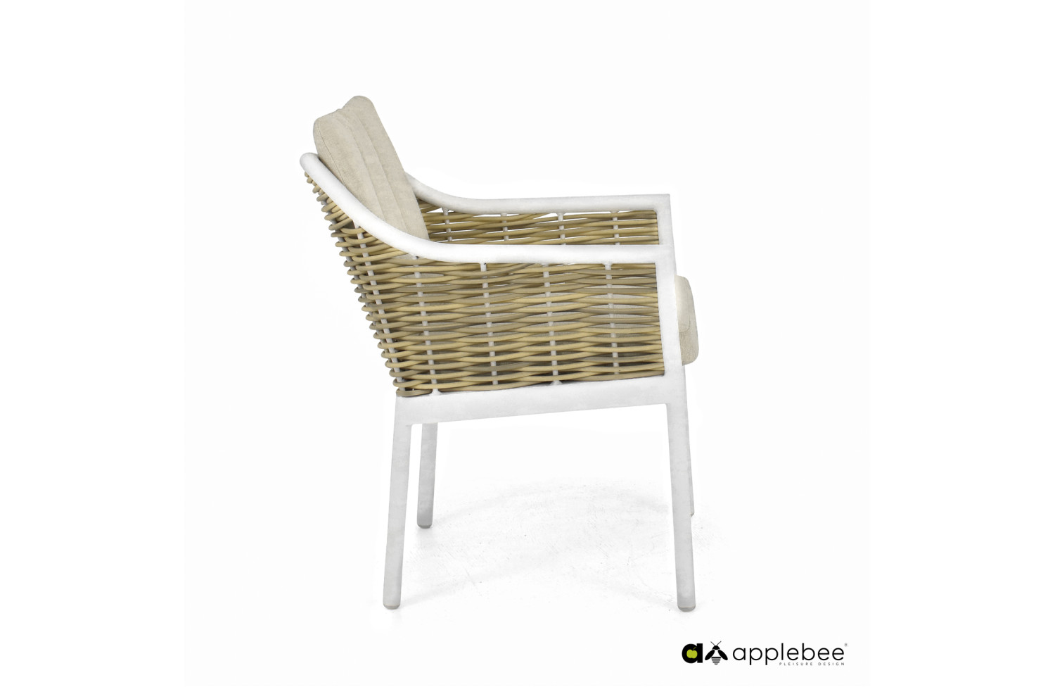 Krzesło z podłokietnikami. (z poduszek) APPLE BEE MILOU 70000661/WHITE