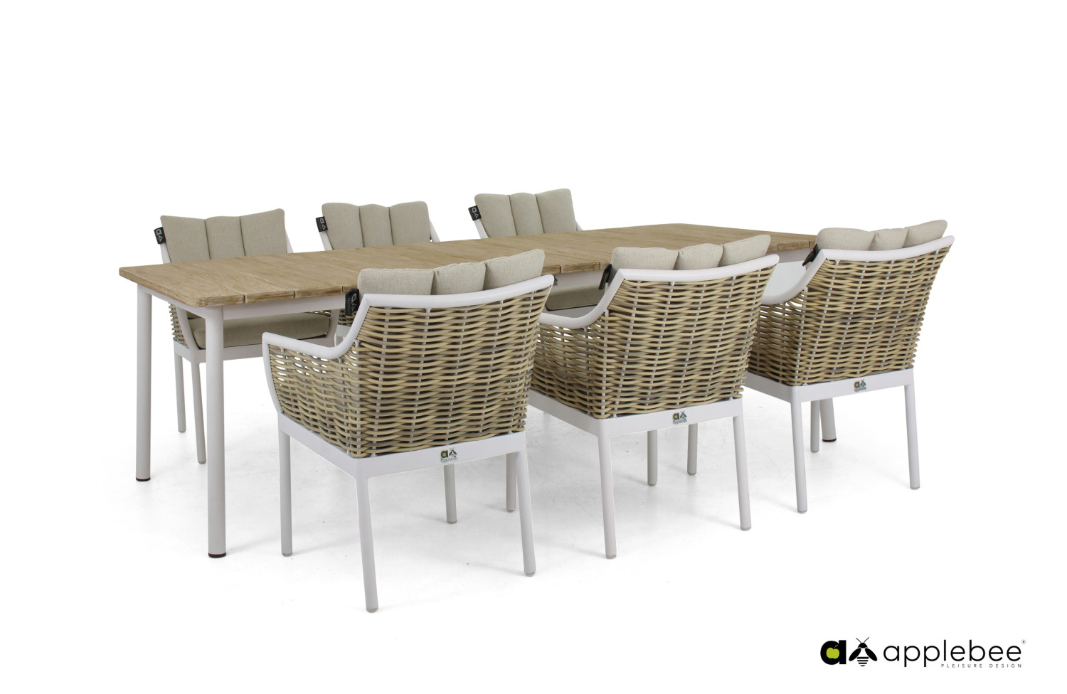 Krzesło z podłokietnikami. (z poduszek) APPLE BEE MILOU 70000661/WHITE