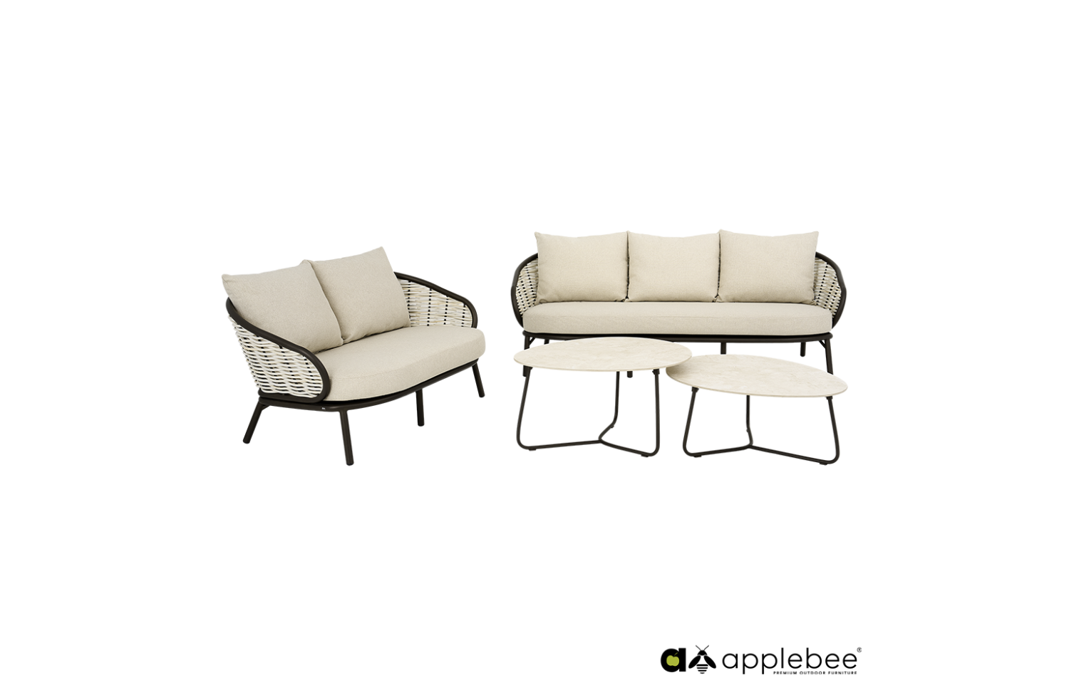 Sofa 3-osobowa (z poduszkami) APPLE BEE PINE KEY 72000654 / BRONZE