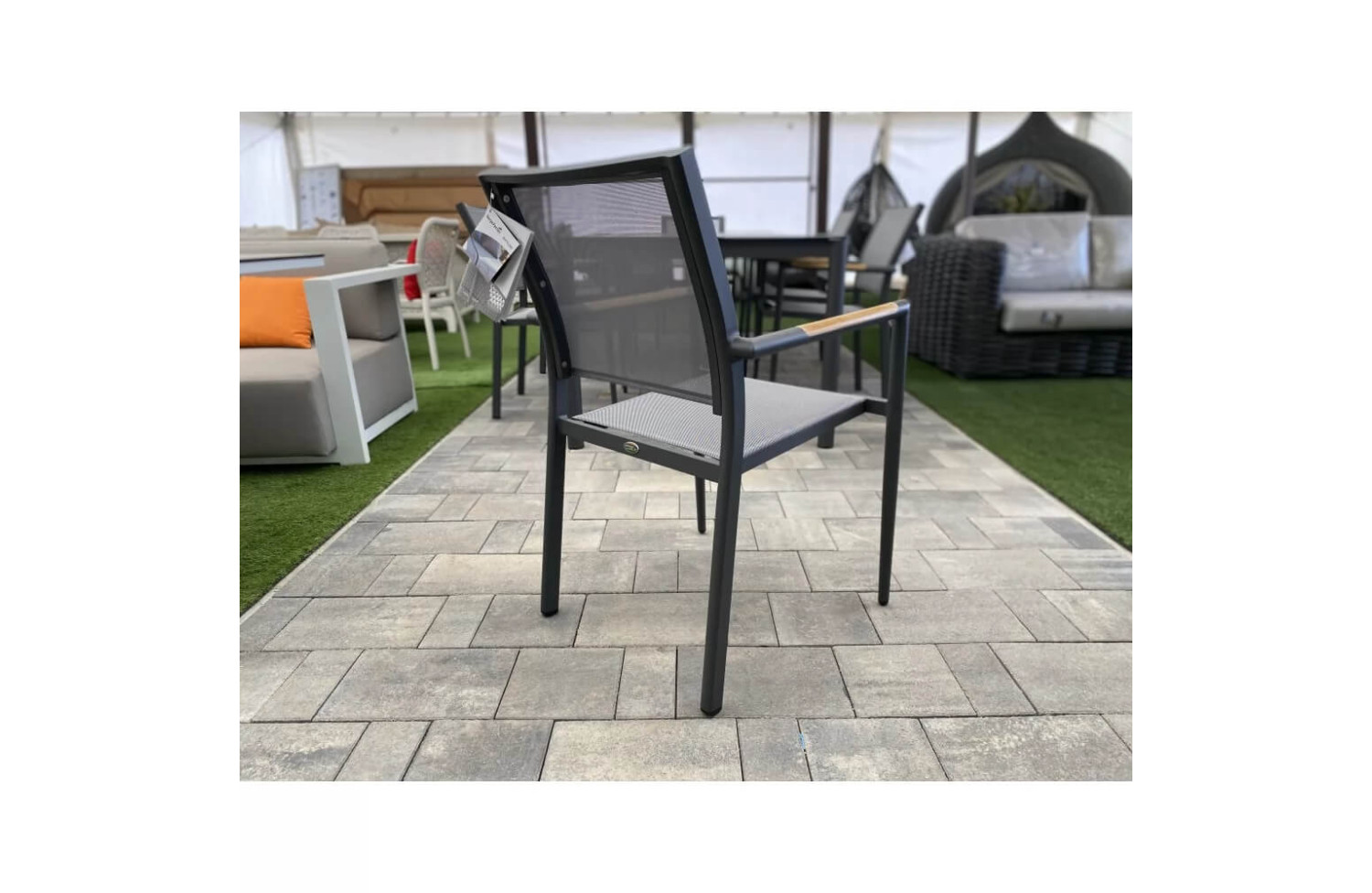 Стілець з підлокітниками COUTURE POLO 91801020-A / ANTHRACITE