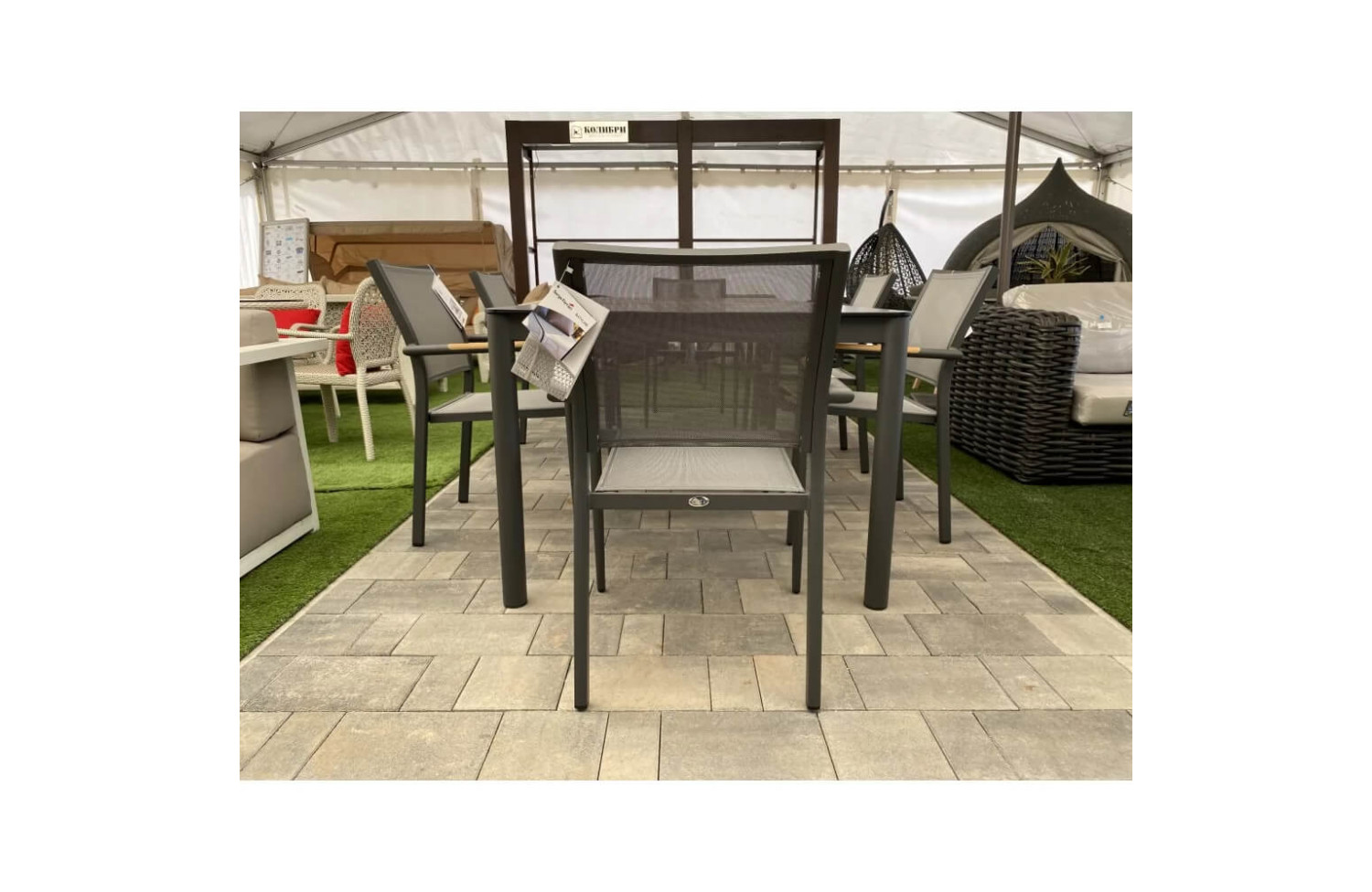 Стілець з підлокітниками COUTURE POLO 91801020-A / ANTHRACITE