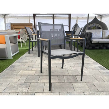 Стілець з підлокітниками COUTURE POLO 91801020-A / ANTHRACITE