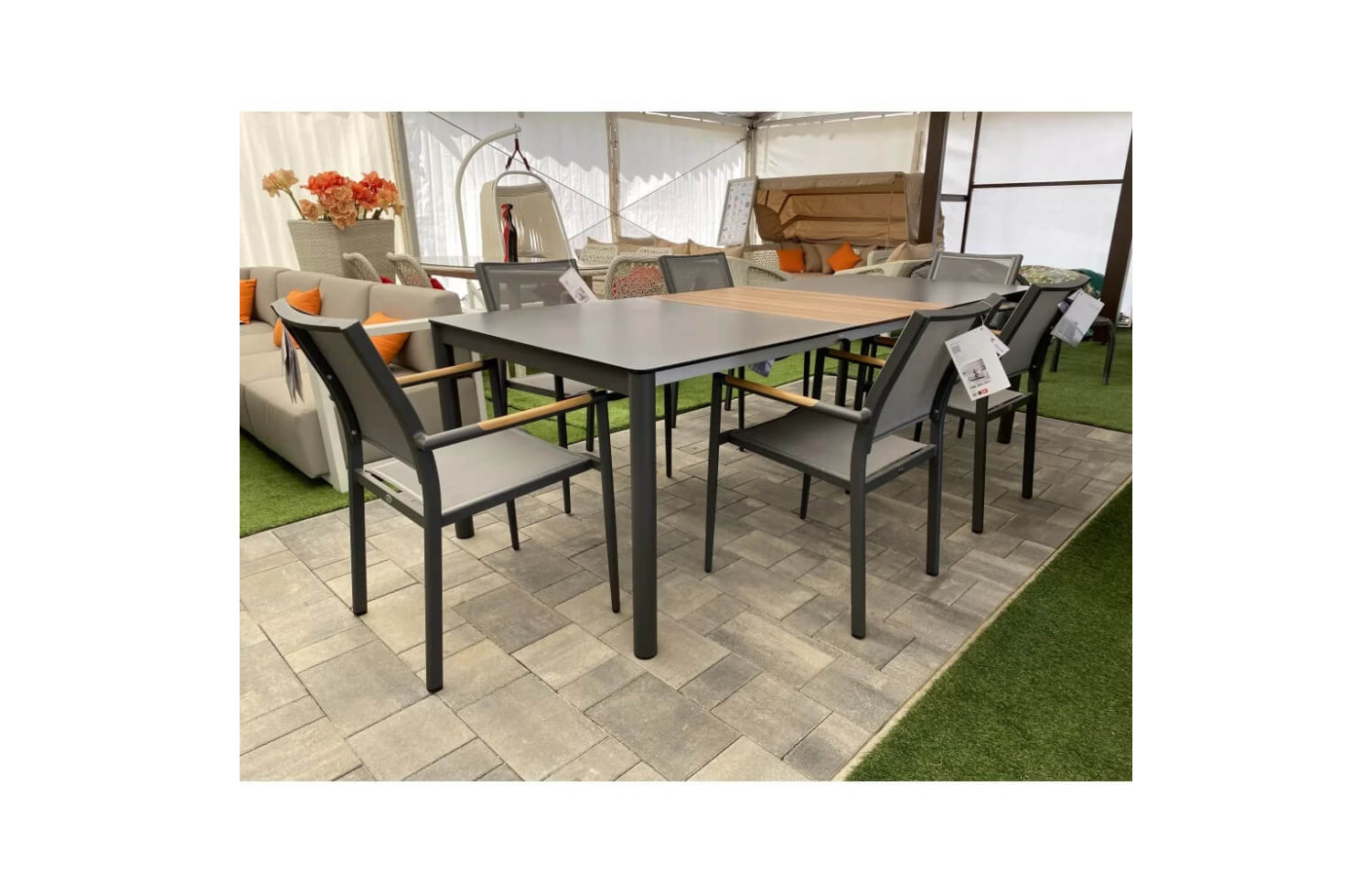 Обідній стіл розкладний 180-246 COUTURE POLO 91801010-A / ANTHRACITE