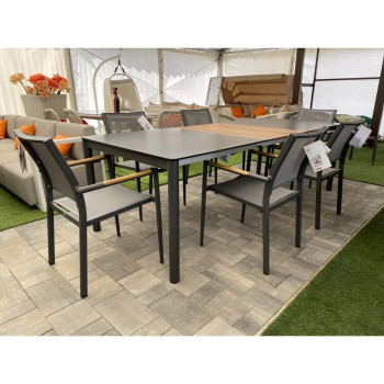 Обідній стіл розкладний 180-246 COUTURE POLO 91801010-A / ANTHRACITE