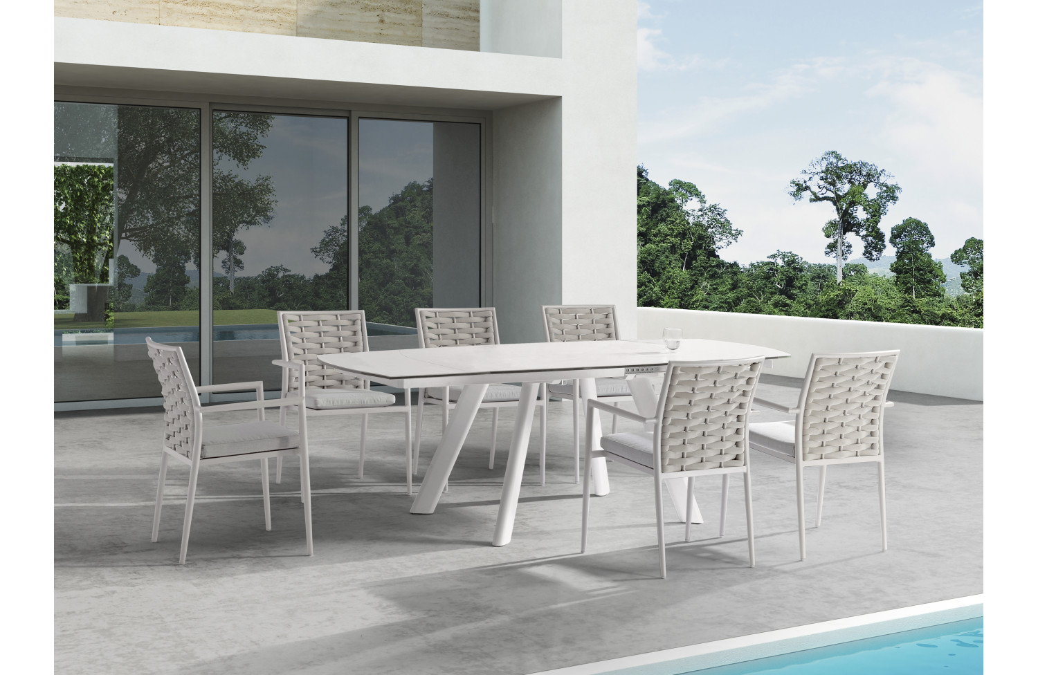 Обідній стіл розкладний 140-220 COUTURE LOOP 175001-HD / TWIST