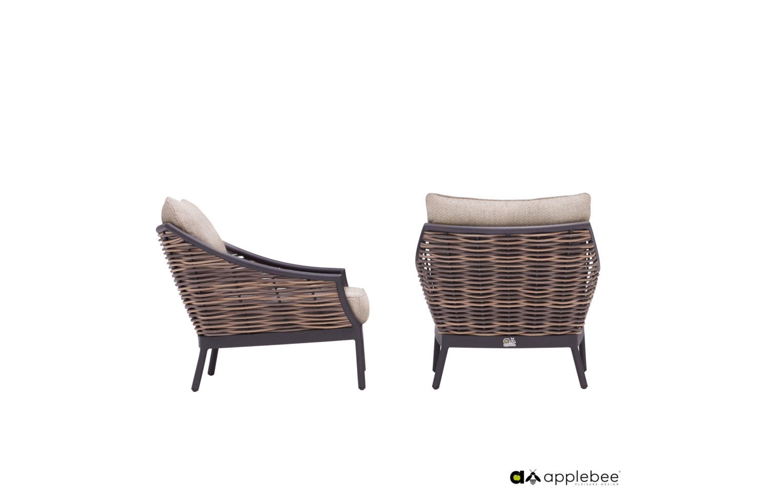 Крісло (з подушками) APPLE BEE MILOU 18101B1-LC/BLACK