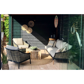 Диван 2-місний (з подушками) APPLE BEE MILOU 72000242/BLACK