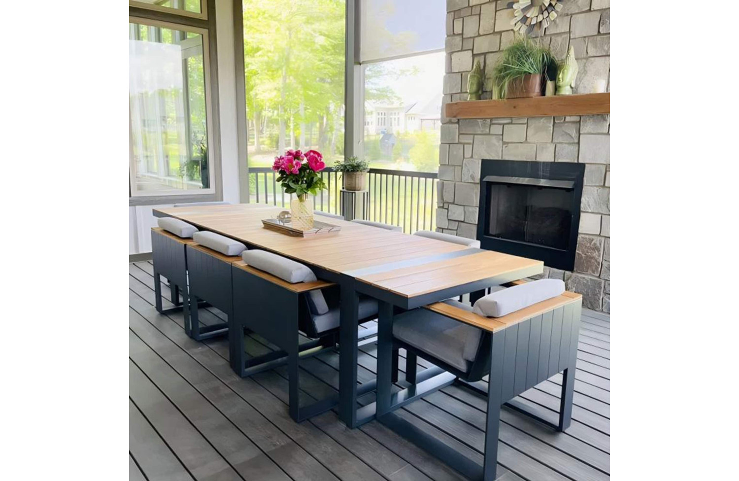 Обідній комплект 310 (з подушками) HIGOLD CAMBUSA 2062150 / ANTHRACITE