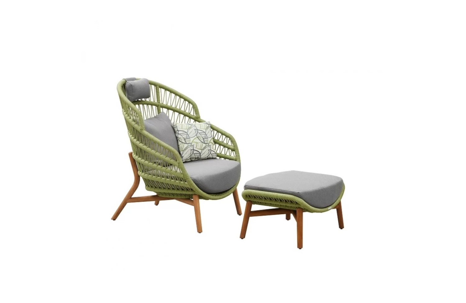 Крісло з високою спинкою (з подушками) HIGOLD VASCA 301526 / GREEN