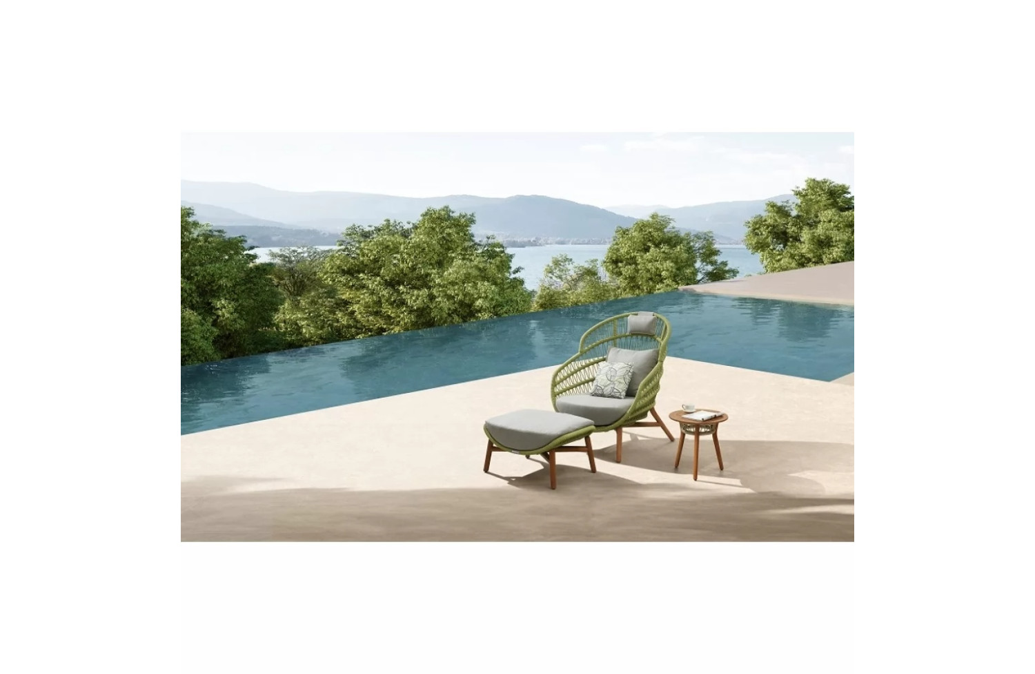 Крісло з високою спинкою (з подушками) HIGOLD VASCA 301526 / GREEN