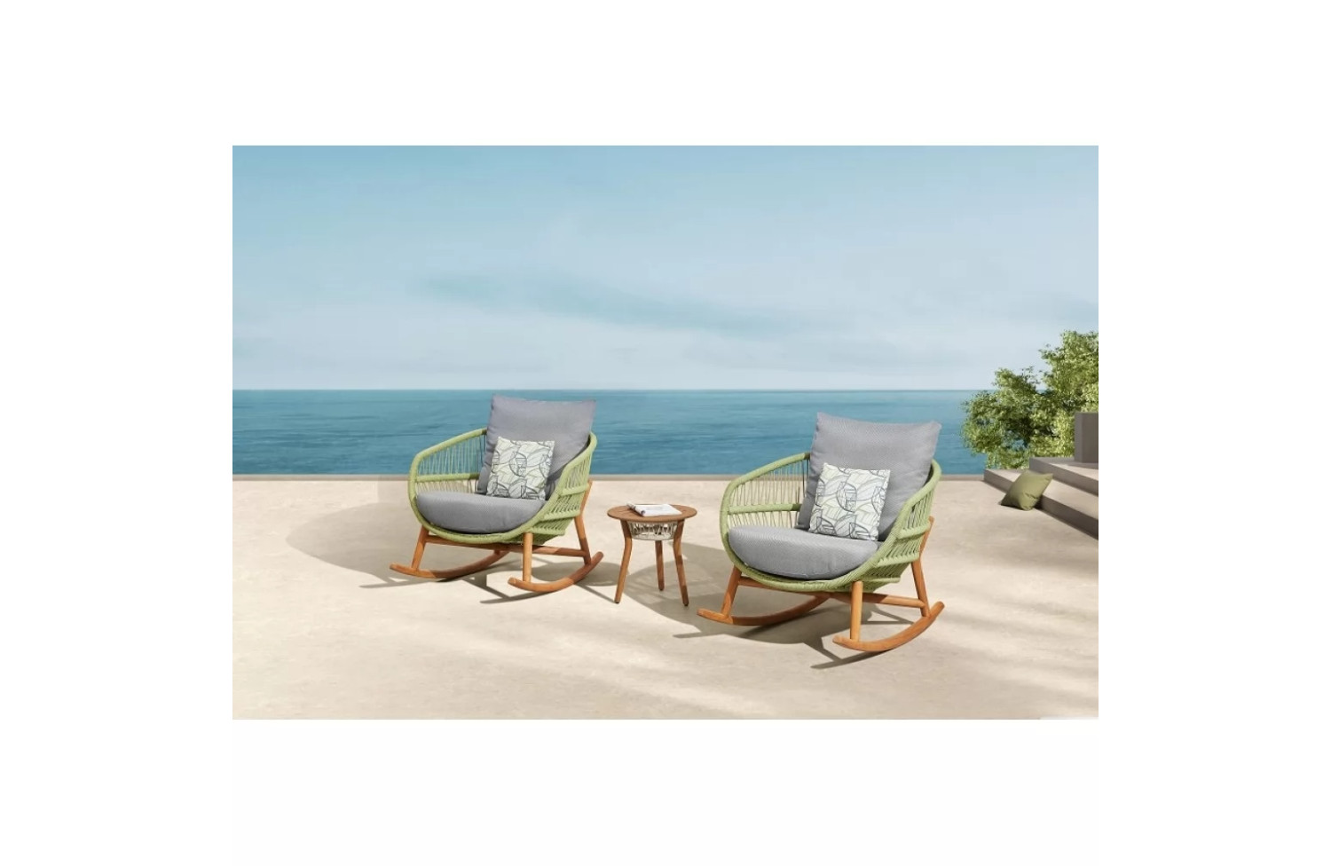 Крісло-гойдалка (з подушками) HIGOLD VASCA 30151525 / GREEN