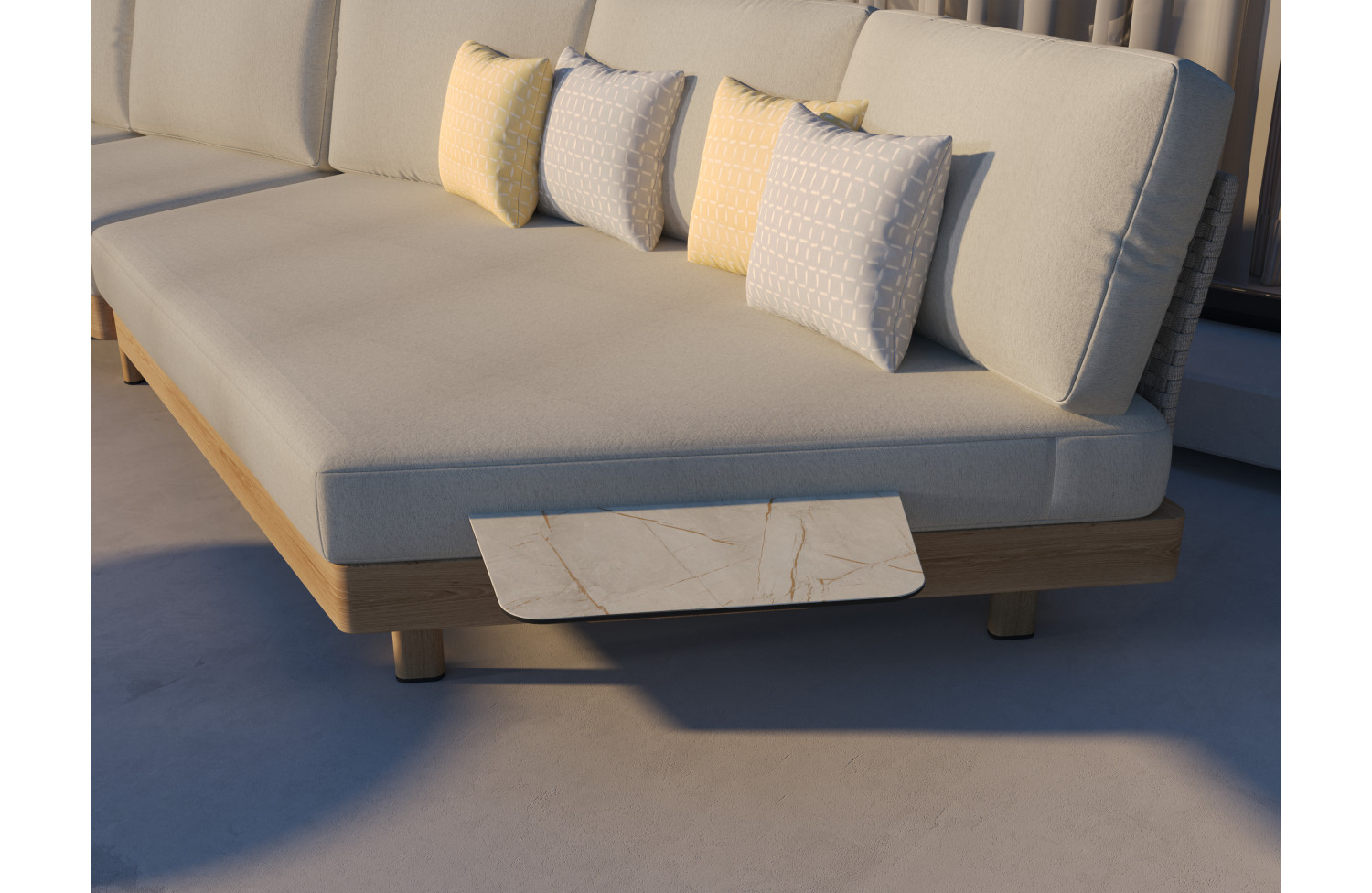 Диван 3-місний лівий (з подушками) COUTURE LOUNGE 92415130 / NATURAL