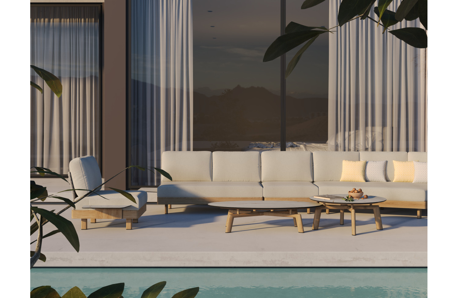 Диван 3-місний лівий (з подушками) COUTURE LOUNGE 92415130 / NATURAL