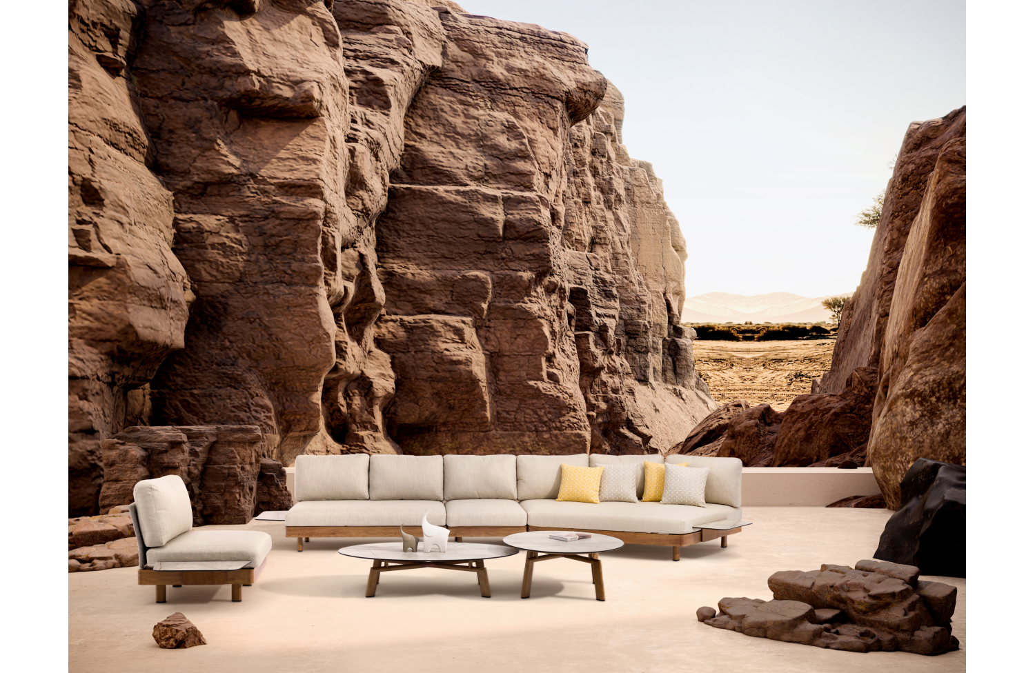 Диван 3-місний лівий (з подушками) COUTURE LOUNGE 92415130 / NATURAL