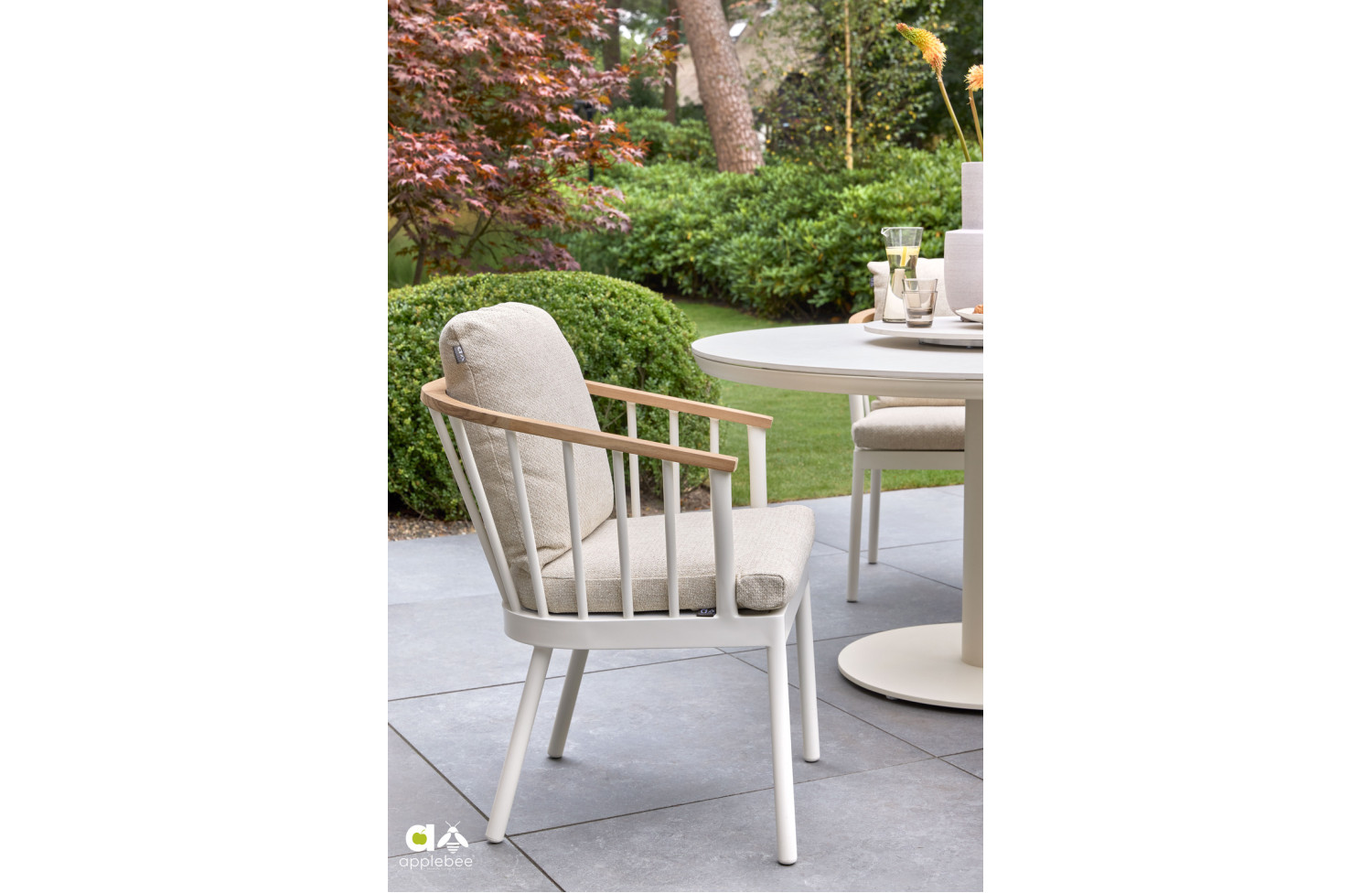 Стілець з підлокітниками ( з подушками) APPLE BEE CONDOR OYSTER 72000408 / TAUPE